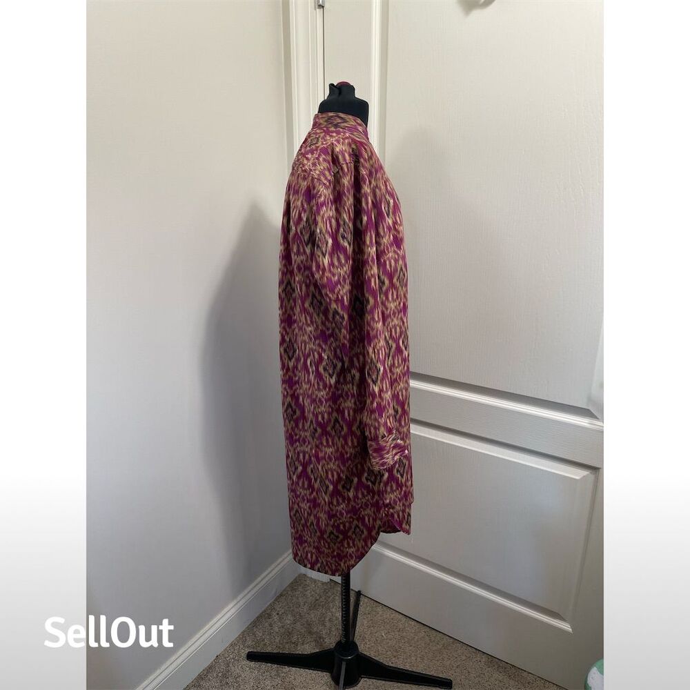Lauren Ralph Lauren Women's Purple Aztec Tunic Dress Size M Long Sleeve - Picture 4 of 11